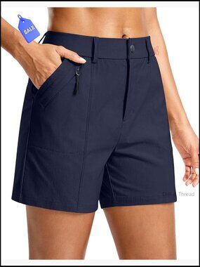 Quick Dry Stretch Hiking Shorts with Pockets, 5/7 Inseam